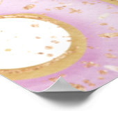 かわいいドーナツ誕生日パーティー歓迎サイン1st ポスター (角)