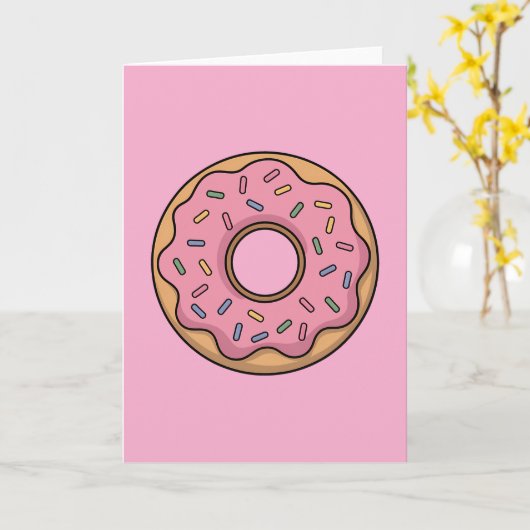 かわいいドーナツ | キッズ カード (黄色い花)