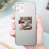 かわいいドーナツ&コーヒーアットコーヒーディナー シール (スマートフォン)