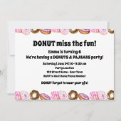 かわいいドーナツ 招待状 (正面)