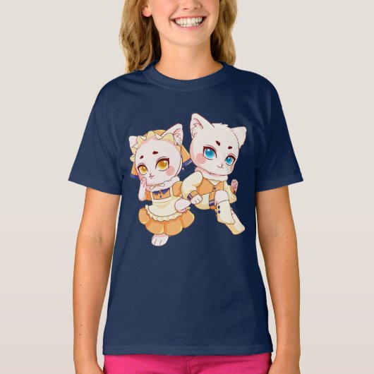 かわいいドールガールTシャツ Tシャツ (正面)