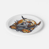 かわいいナイトスロスハロウィンクラシックのTシャツ ペーパープレート (アングル)