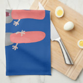 かわいいナイフのフォークとスプーン刃物の漫画 キッチンタオル (四つ折り)