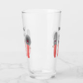 かわいいナイフのフォークとスプーン刃物の漫画 タンブラーグラス (左)