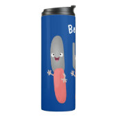 かわいいナイフのフォークとスプーン刃物の漫画 タンブラー (回転左)