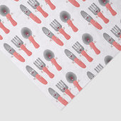 かわいいナイフのフォークとスプーン刃物の漫画 薄葉紙 (詳細)