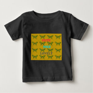 かわいいナイラブルヴィンテージバタフライ.png ベビーTシャツ