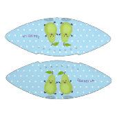 かわいいナシのペア漫画イラストレーション アメリカンフットボール (パネル)