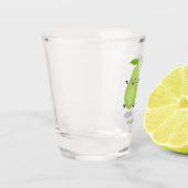 かわいいナシのペア漫画イラストレーション ショットグラス (左)