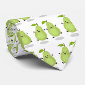 かわいいナシのペア漫画イラストレーション ネクタイ (ロール)