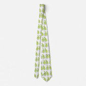 かわいいナシのペア漫画イラストレーション ネクタイ (裏面)