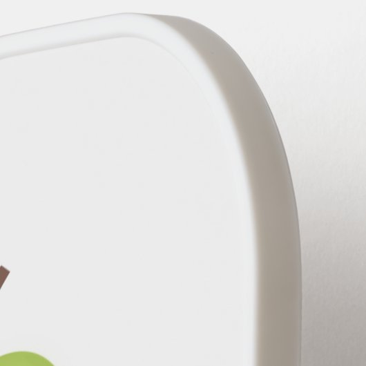 かわいいナシのペア漫画イラストレーション ピックルボールラケット (左詳細)