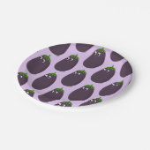 かわいいナスプリント ペーパープレート (アングル)