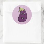 かわいいナス ラウンドシール (バッグ)