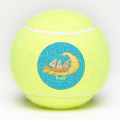 かわいいナチョスコーンチップサーフィン漫画 テニスボール (裏面)