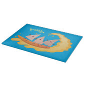 かわいいナチョスコーンチップスサーフィン漫画 カッティングボード (角)