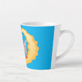 かわいいナチョスコーンチップスサーフィン漫画 カフェラテマグ (右)