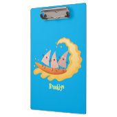 かわいいナチョスコーンチップスサーフィン漫画 クリップボード (左)