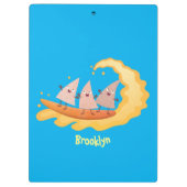 かわいいナチョスコーンチップスサーフィン漫画 クリップボード (裏面)