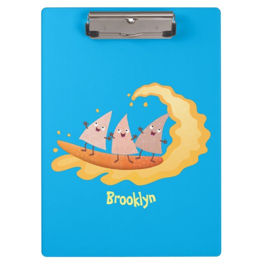 かわいいナチョスコーンチップスサーフィン漫画 クリップボード (正面)