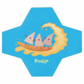 かわいいナチョスコーンチップスサーフィン漫画 サッカーボール (フラット)