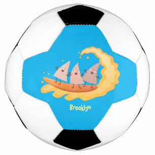 かわいいナチョスコーンチップスサーフィン漫画 サッカーボール