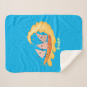 かわいいナチョスコーンチップスサーフィン漫画 シェルパブランケット (正面(横))