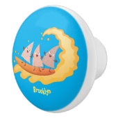 かわいいナチョスコーンチップスサーフィン漫画 セラミックノブ (右)