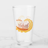 かわいいナチョスコーンチップスサーフィン漫画 タンブラーグラス (正面)