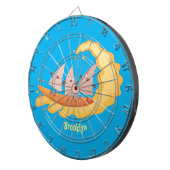 かわいいナチョスコーンチップスサーフィン漫画 ダーツボード (正面右)