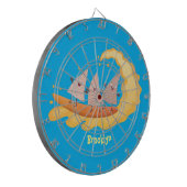 かわいいナチョスコーンチップスサーフィン漫画 ダーツボード (正面左)