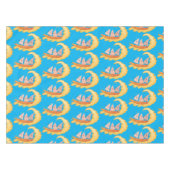 かわいいナチョスコーンチップスサーフィン漫画 テーブルクロス (正面(横))