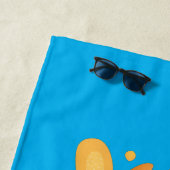 かわいいナチョスコーンチップスサーフィン漫画 ビーチタオル (インサイチュ)