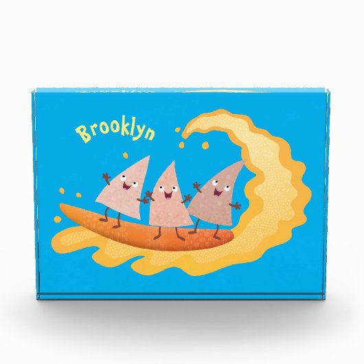 かわいいナチョスコーンチップスサーフィン漫画 フォトブロック (正面)