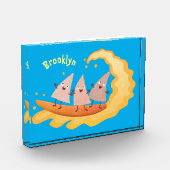 かわいいナチョスコーンチップスサーフィン漫画 フォトブロック (左)