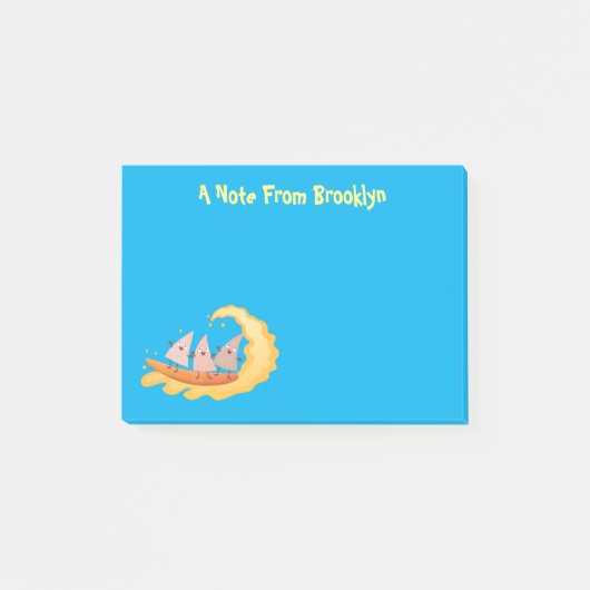 かわいいナチョスコーンチップスサーフィン漫画 ポストイット (正面)