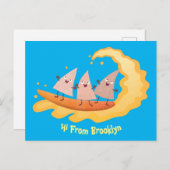 かわいいナチョスコーンチップスサーフィン漫画 ポストカード (正面/裏面)