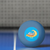 かわいいナチョスコーンチップスサーフィン漫画 卓球ボール (ネット)