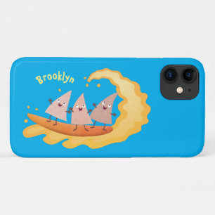 かわいいナチョスコーンチップスサーフィン漫画 iPhone 11 ケース