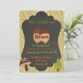 かわいいナットの森林誕生日のパーティの招待状5 招待状 (スタンド正面)