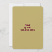 かわいいナットの森林誕生日のパーティの招待状5 招待状 (裏面)