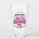 かわいいナナ愛のワードアート タンブラーグラス (正面)