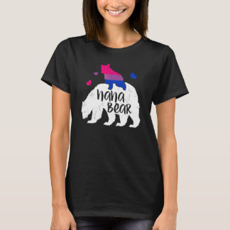 かわいいナナ熊バイセクシャルフラグバイセクシュアリティプライドデー Tシャツ