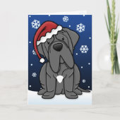 かわいいナポリタンマスチフクリスマスカード シーズンカード (正面)