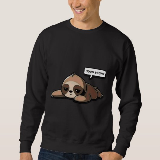 かわいいナマケモノおやすみ スウェットシャツ (正面)