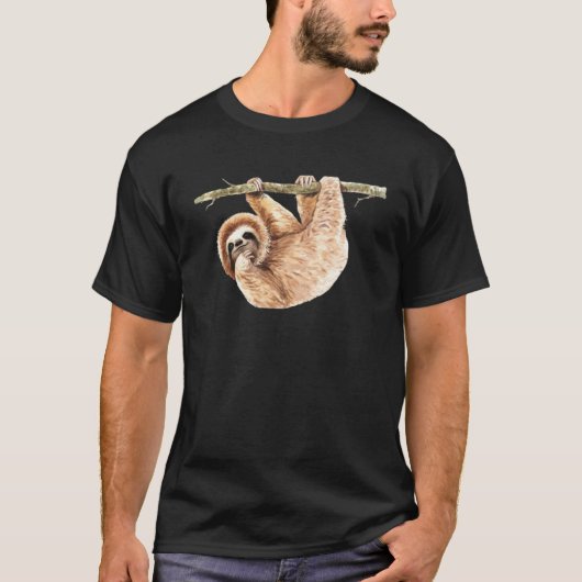 かわいいナマケモノかわいいナマケモノ Tシャツ (正面)