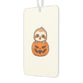 かわいいナマケモノとかぼちゃのハロウィーン漫画ベクターI カーエアーフレッシュナー (左)