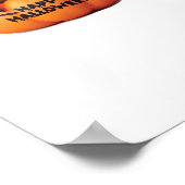 かわいいナマケモノに座って。文字ハッピーハロー ポスター (角)