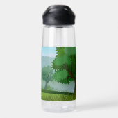 かわいいナマケモノに微笑モノグラムのむ ウォーターボトル (背面)