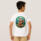 🐿️ かわいいナマケモノのゆるキャラギフト ✨ Tシャツ (裏面フル)